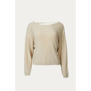 Women's TWIST-BACK COTTON-BLEND SWEATER - By Together - 1 of 2