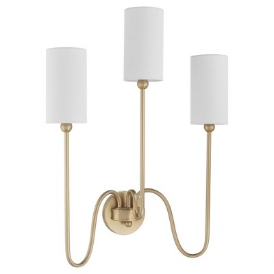 Quorum Lighting Charlotte 3 - Light Sconce in  Aged Brass