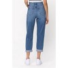 Women's High Rise Double Rolled Cuff Mom Jeans - CELLO - 2 of 3