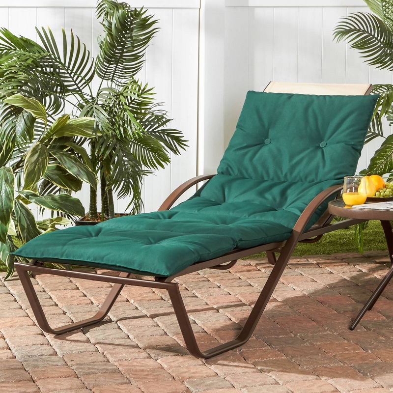  Kensington Garden 36"x25" Solid Outdoor Chaise Lounge Cushion, 3 of 8