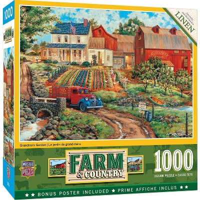 Masterpieces Inc Grandmas Garden 1000 Piece Linen Jigsaw Puzzle : Target