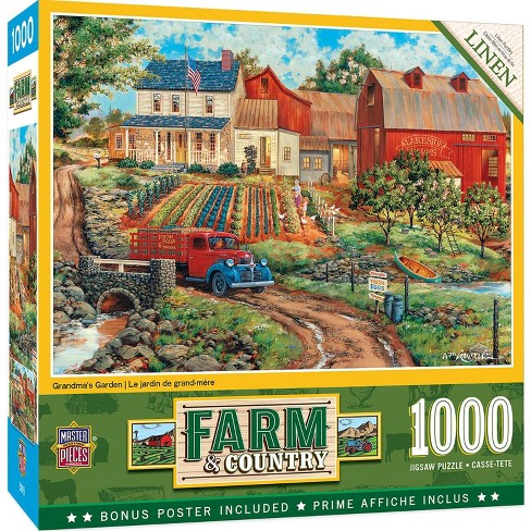 MasterPieces Inc Grandmas Garden 1000 Piece Linen Jigsaw Puzzle - image 1 of 3