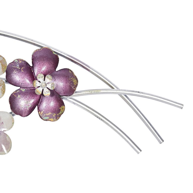 Metal Floral Wall Decor Purple - Olivia &#38; May, 4 of 6