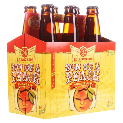 Rj Rockers Son Of A Peach Wheat Ale Beer - 6pk/12 Fl Oz Bottles : Target