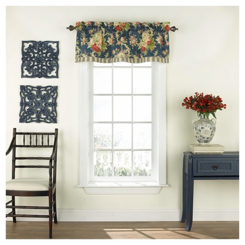 Sanctuary Rose Window Valance Navy 52 X16 Waverly Target