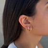 Adornia 14k Gold Plated Huggie and Stud Earring Set - 2 of 4