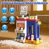 Skirfy 47 Pcs Cash Register Toys with Light and Sound, Pretend Calculator, Scanners, Preschool Gifts for Toddlers Boys and Girls, Blue - 4 of 4