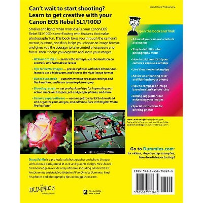 Canon EOS Rebel Sl1/100d for Dummies - (For Dummies) by  Doug Sahlin (Paperback)