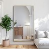 MAYEERTY Aluminum Rectangle Gold Full Length Mirror with Stand for Living Room Bedroom - 3 of 4