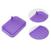 Unique Bargains Silicone Soap Dish Keep Soap Dry Soap Cleaning Storage for Home Bathroom Kitchen 2 Pcs - 3 of 4