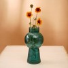 ChicFurnit Decorative Vases Elegant Flower Vase Jarron Florero Glass Vase Tabletop Vase Modern Vase for Living Room Decor, Green, 5"*5"*10" - 2 of 4