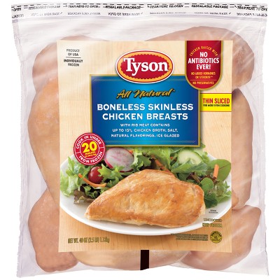 Tyson Boneless & Skinless Chicken Breasts - Frozen - 2.5lbs : Target