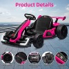 24V Electric Go Kart for Kids, with 2 * 150W Motors, Adjustable Seat, 8mph Speed, Led Lights, for Children Ages 6-15 - 3 of 4