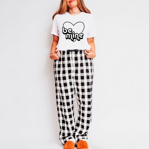 Simply Sage Market Women's Retro Be Mine Graphic Pajama Set  - M - White - 1 of 4