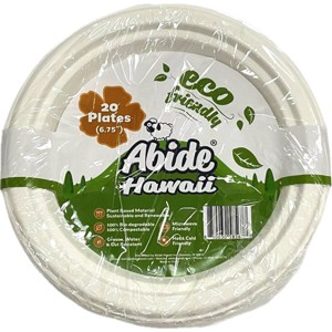Abide Hawaii Eco Dessert Disposable Plates 6.75