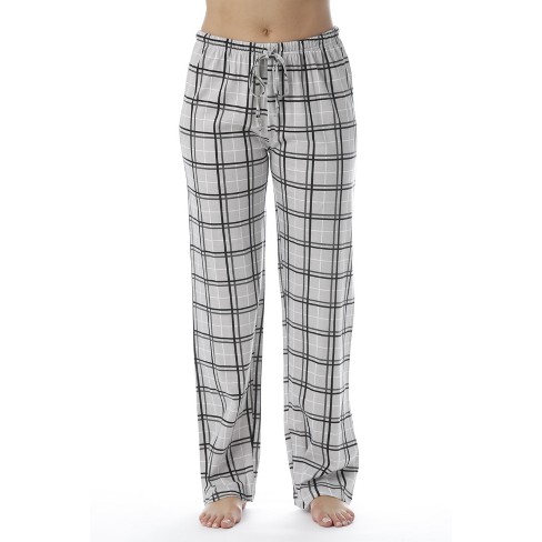 Just Love Womens Plaid Knit Jersey Pajama Pants - 100% Cotton PJs  6324-GRY-10281-NEW-XS