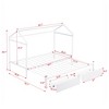 TiramisuBest Twin XL to King Metal Twin Size House Platform Bed with 2 Drawers - 4 of 4