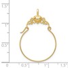 Black Bow Jewelry 14k Yellow Gold Hammered Heart Charm Holder Pendant, 23mm (7/8 inch) - 3 of 4