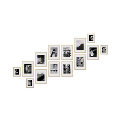 Haus and Hues Stow Gallery Wall Frame Set with Real Glass and Mat