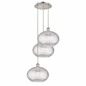Ithaca - 3 Light Cord Hung Multi Pendant In Industrial Style-33 Inches Tall and 18.5 Inches Wide - 1 of 1