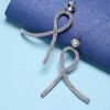 Women's Twisted Bling Drop Earrings - Chalice Silver - 2 of 4