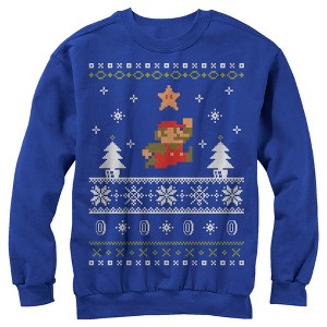Men's Nintendo Mario Ugly Christmas Sweater Sweatshirt - 1 of 4