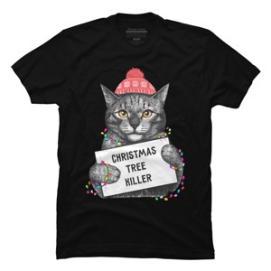Men's Design By Humans Christmas tree killer By kodamorkovkart T-Shirt - 1 of 4
