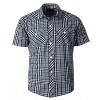 Gioberti Boy's Casual Western Plaid Long Sleeve Pearl Snaps Shirt - 2 of 3