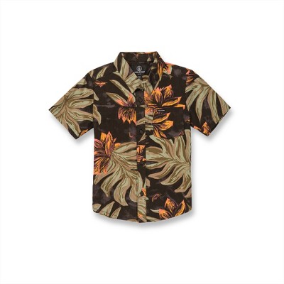 Volcom Toddler Boys Marble Floral Short Sleeve Shirt : Target