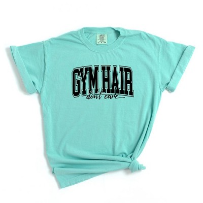 Simply Sage Market Women's Gym Hair Varsity Short Sleeve Garment Dyed Tee