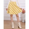 INSPIRE CHIC Women's Christmas Plaids Vintage Tartan Elastic Waist Knee Length A-Line Skirt - 3 of 4