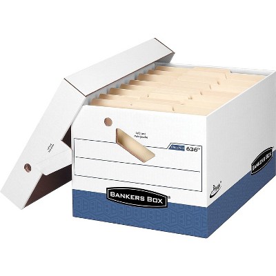 Presto White and Blue Heavy-Duty Corrugated Storage Box
