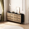 Sapphtopaz 6 Drawers 59.06" Rattan Dresser for Bedroom Storage Cabinet Closet Organizers and Storage for Bedroom, Closet, Living Room - 4 of 4