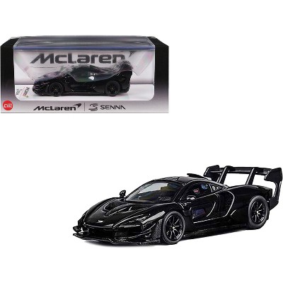 McLaren Senna GTR Black and Carbon 1/64 Diecast Model Car by CM Models