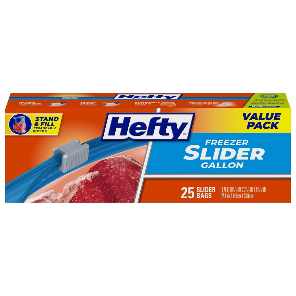 UPC 013700824258 product image for Hefty Gallon Freezer Storage Slider Bags - 25ct | upcitemdb.com