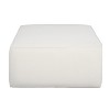 Grungis 16.25"H Square Minimalist Striped Ottoman Foot Rest, Velvet Multifunctional Footstool for Living Room, Bedroom, Cream - 3 of 4
