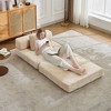 VASIP Compression Sofa, Convertible Floor Bed with Fixed Frame, Living Room and Bedroom Without Assembly Modular Chenille Loveseat - 3 of 4