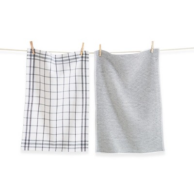 Tag Classic Terry Dishtowel Set of 2 Gray - Grey