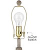 360 Lighting Lynn Country Cottage Buffet Table Lamps 26 3/4" High Set of 2 Light Beige Wood Black Faux Silk Drum Shade for Bedroom Living Room Office - 3 of 4