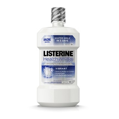 Listerine Healthy White Vibrant Mouthwash -16 fl oz