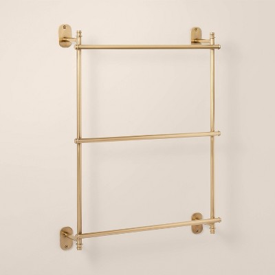 Wall-mounted Brass Ladder Towel Rack Antique Finish - Hearth & Hand™ With  Magnolia : Target