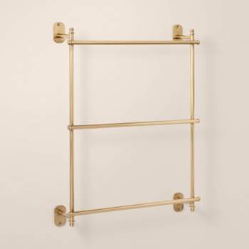 Wall-Mounted Brass Ladder Towel Rack Antique Finish - Hearth & Hand™ with Magnolia