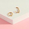 Girls' Single Opal Pronged 7mm 14k Yellow Gold Hoop Earrings - In Season Jewelry - 4 of 4
