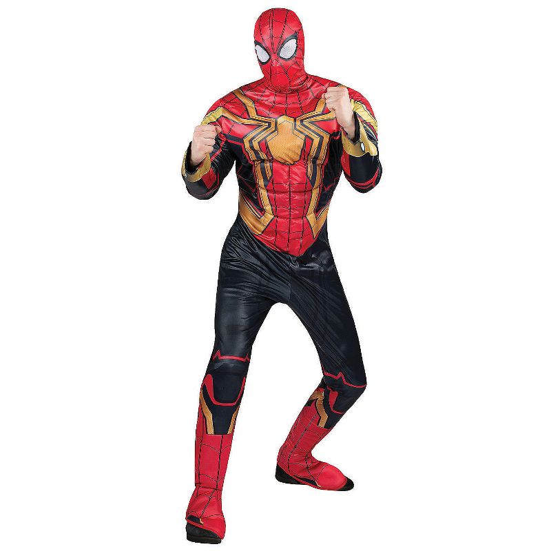 Jazwares Men's Iron Spider-Man Qualux Costume - Size One Size Fits Most - Red, 1 of 2