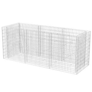 vidaXL Gabion Basket Rectangular, Galvanised Steel Gabion Planter, Gabion Raised Bed for Garden, High Load Capacity, 106.3"x35.4"x39.4" - 1 of 4
