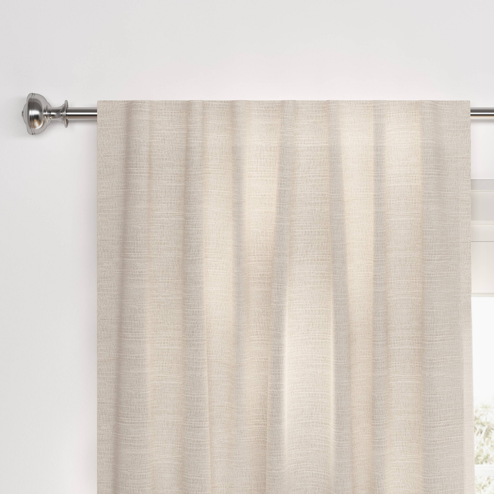 50"x84" Blackout Textural Overlay Window Curtain Panel Cream - Threshold™