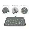 LunaLulinlk 24" x 18" Dish Drying Mat Set of 2 Microfiber Dish Drainer/Rack Pads with Hanging Loop Gray and White Plants - 2 of 4
