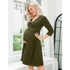 LXT-Women's Nursing 3/4 Sleeve A Line Party Midi Dress - 4 of 4