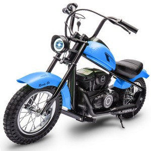 24V Electric Motorcycle with 2 Speed Max Up to 14MPH, LED Light, Leather Seat, Rear Brake,  for Kids 3-8 Years Kids - 1 of 4