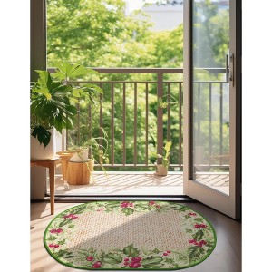 Jill Zarin Caribbean Outdoor Jamaica Floral and Botanical Washable Flatweave Woven Area Rug - 1 of 4